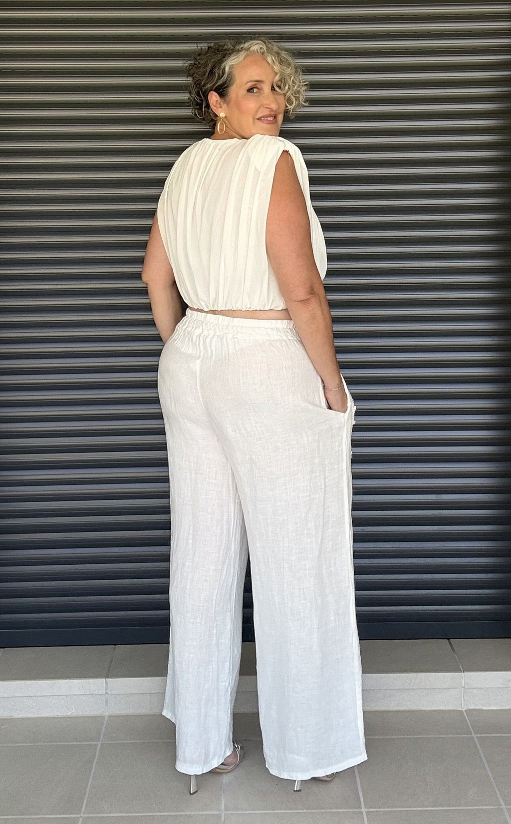 Pantalón Lino Blanco