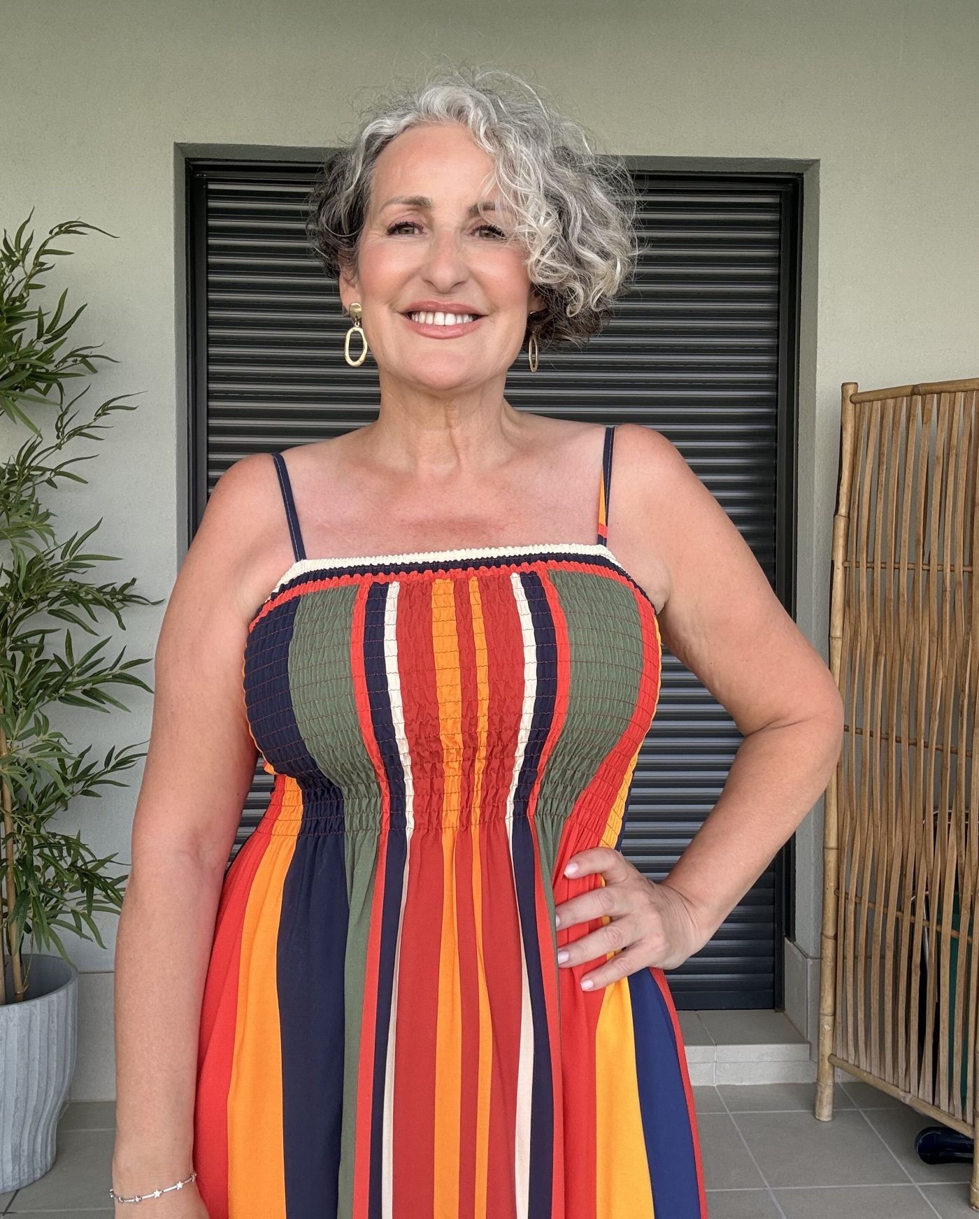 Vestido Largo Estampado Tropical