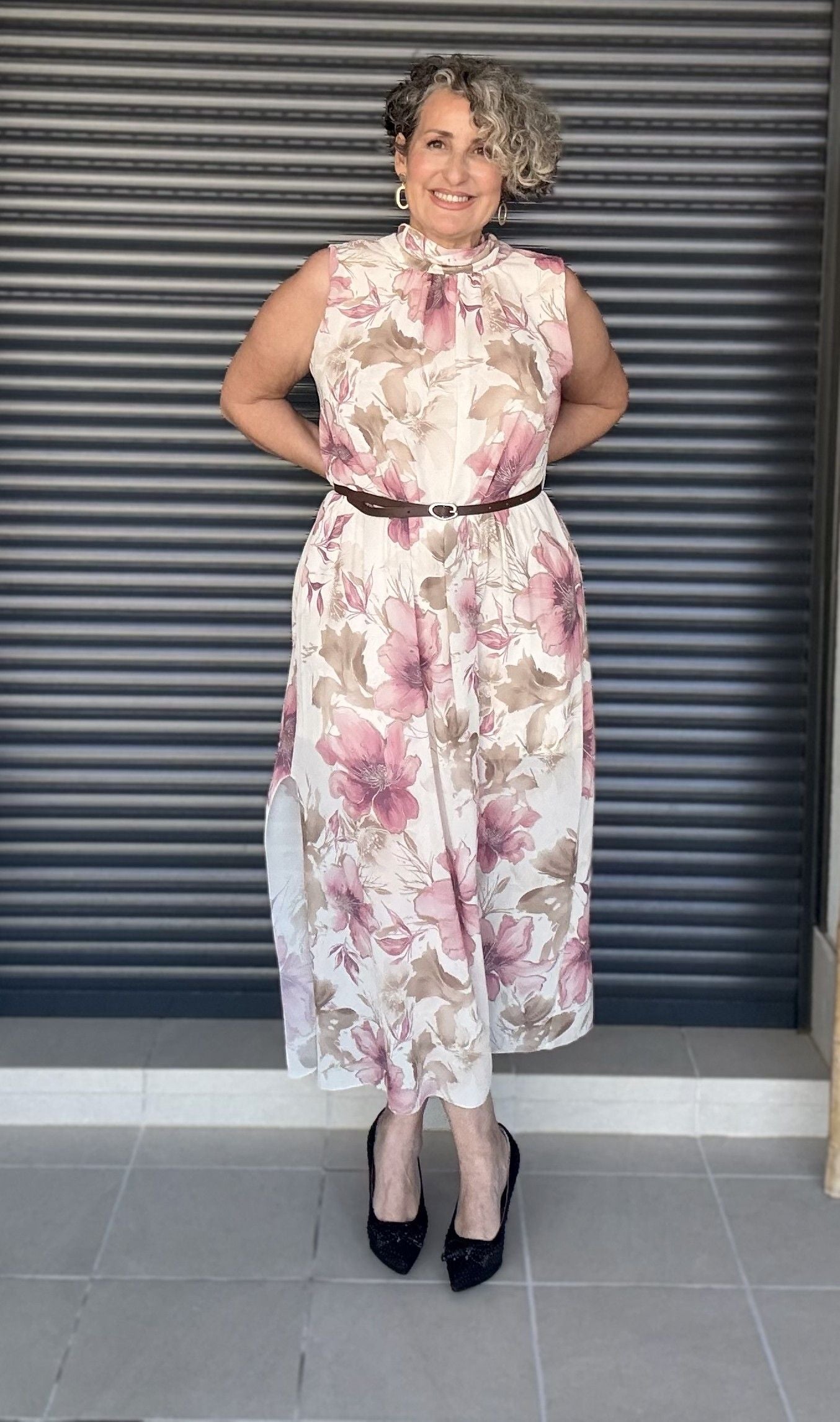 Vestido Largo Floral con Lazada