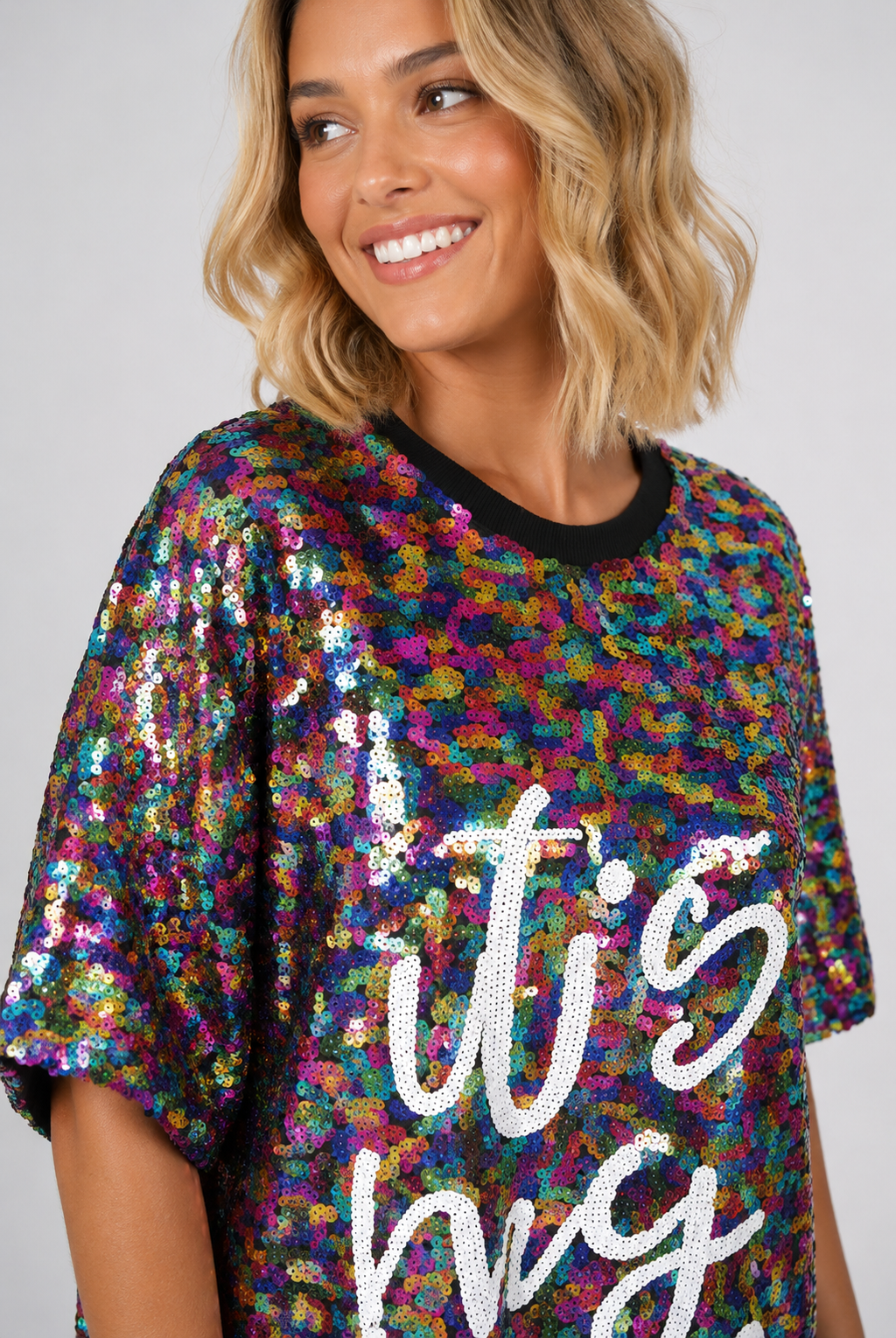 Vestido de Lentejuelas Arcoíris