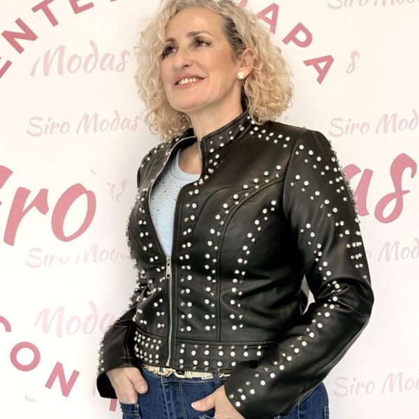 Chaqueta Piel Tachuelas