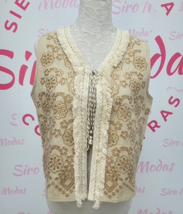 Chalequillo Camel Bordado
