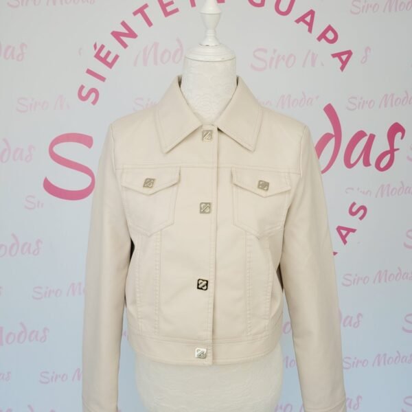 Cazadora Polipiel Beige