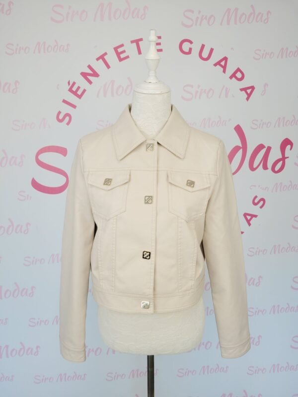 Cazadora Polipiel Beige