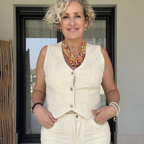 Chalequillo Beige Rayas Chalequillo Beige Rayas