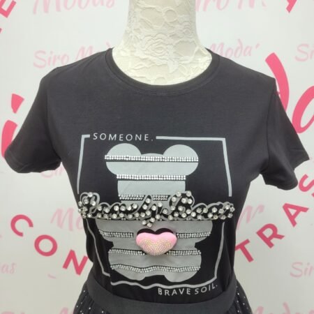 Camiseta Priscila - Negro, S/M