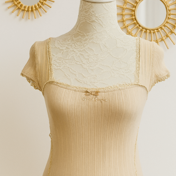 Camiseta Corset Beige