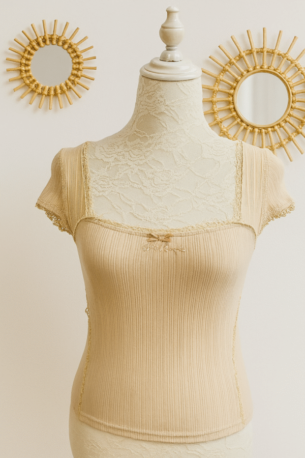 Camiseta Corset Beige