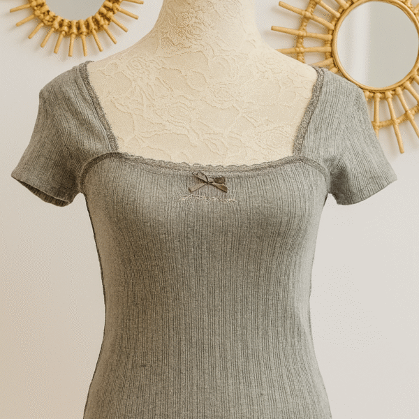 Camiseta Corset Gris