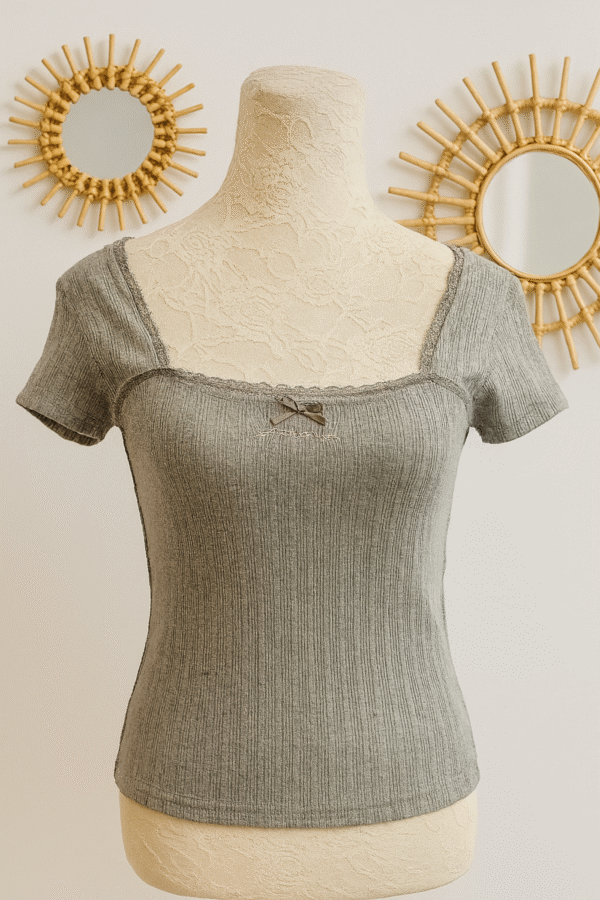 Camiseta Corset Gris