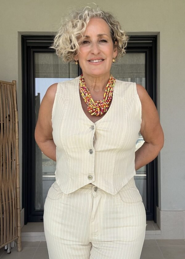 Chalequillo Mil Rayas Beige