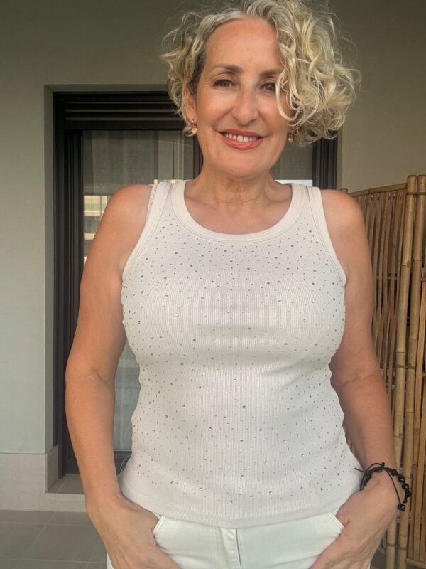 Top Estrellas beige