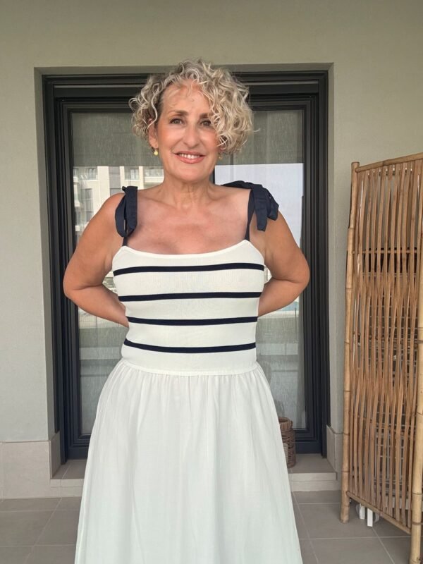 Vestido Rayas Lazo Marino