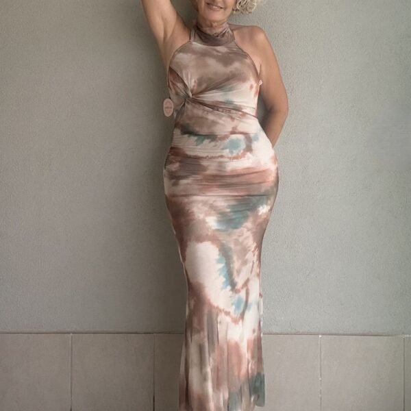 Vestido Tul Beige