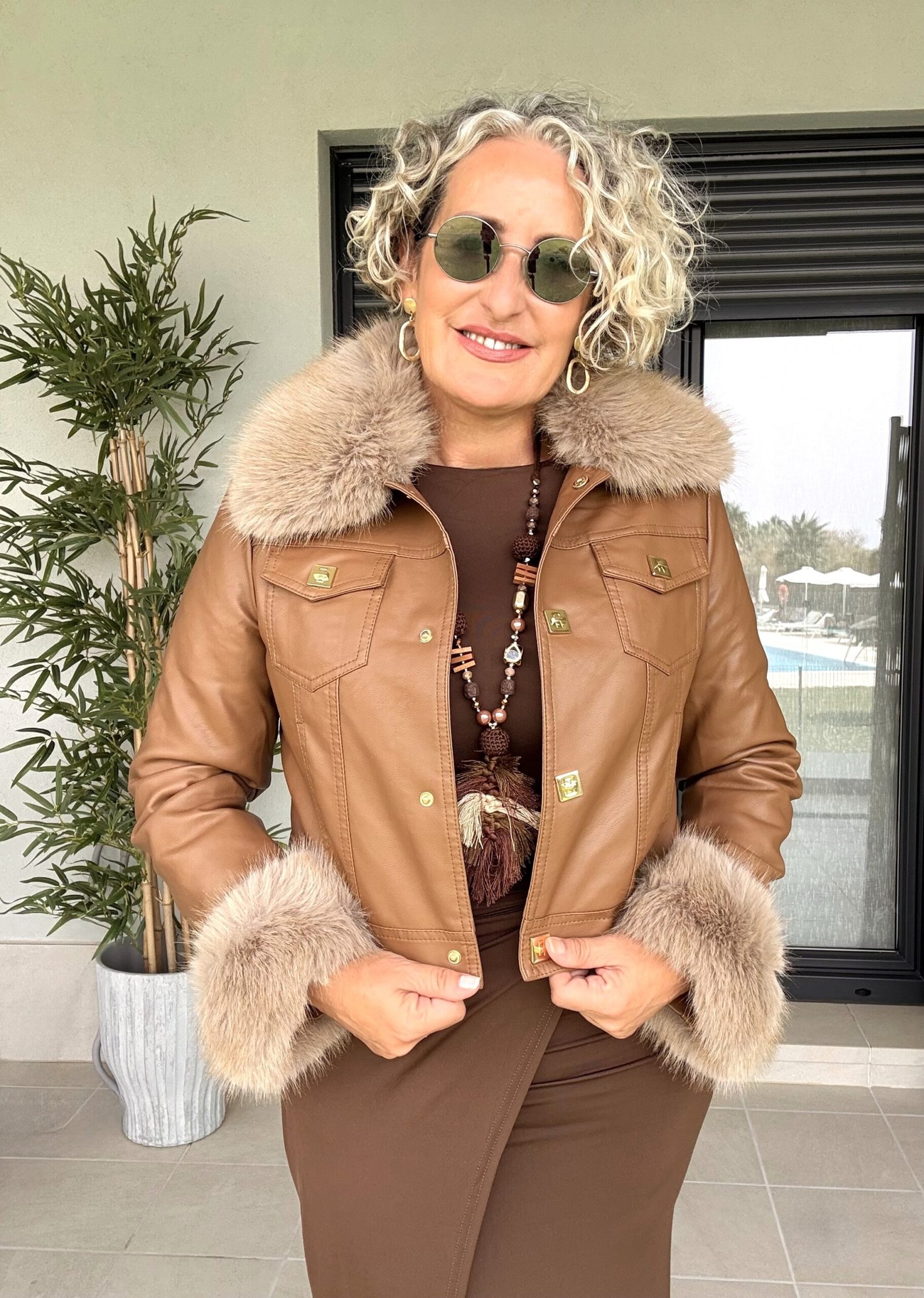 Chaqueta Marrón Bella Desmontable