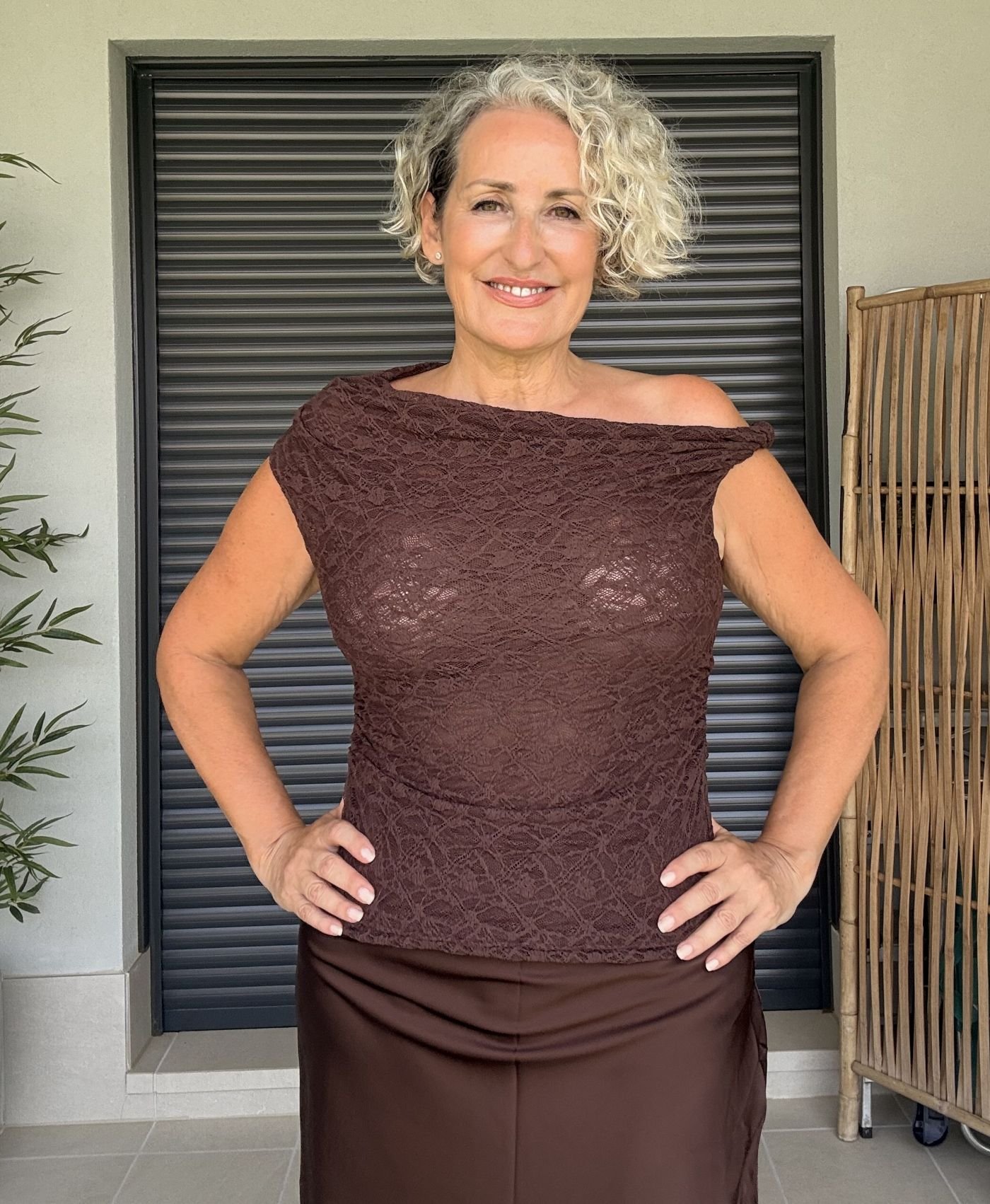 Top Chocolate Encaje