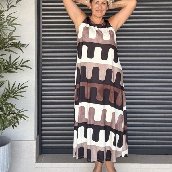 Vestido Chocolate Años 70