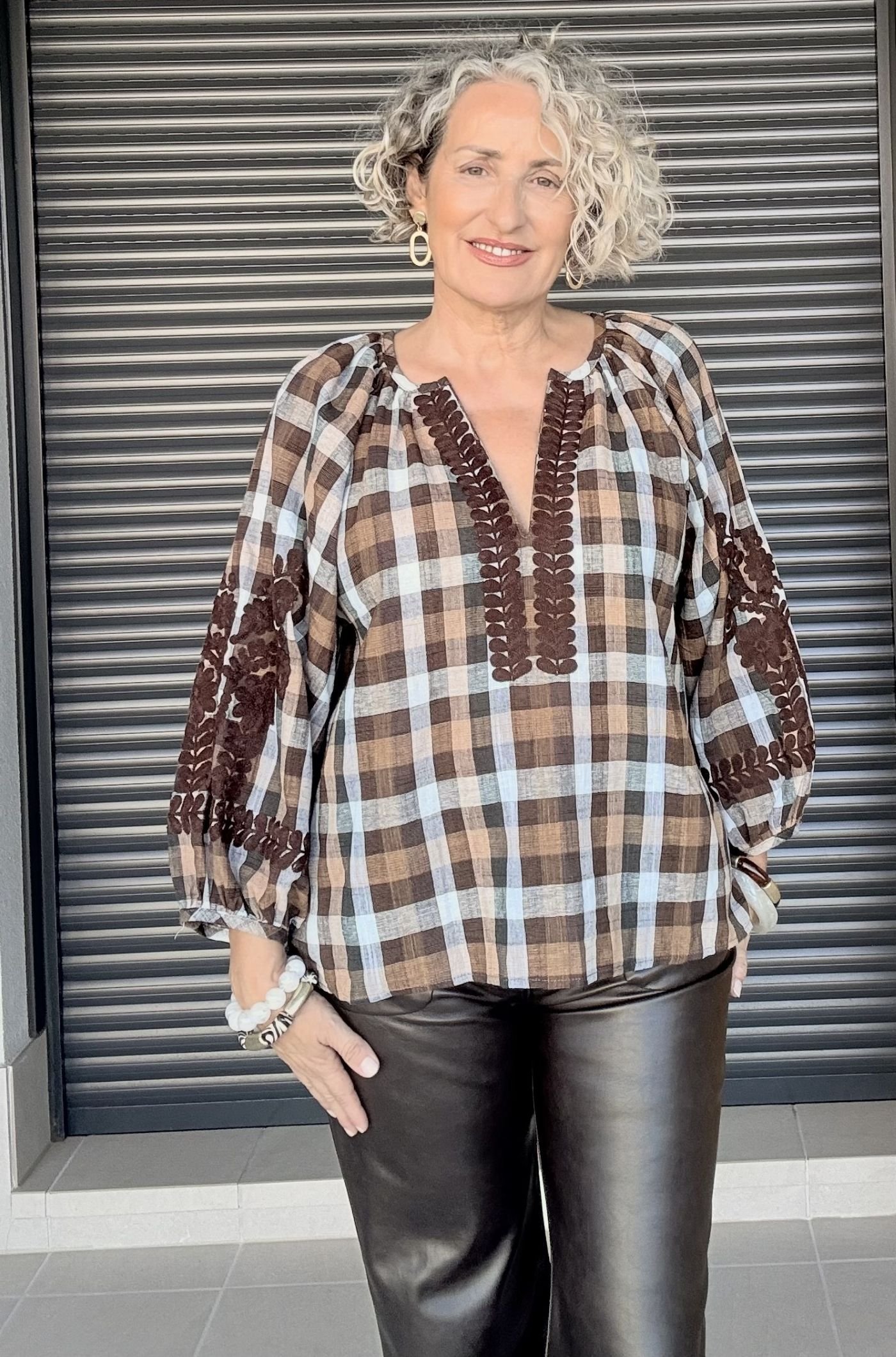 Camisa cuadros chocolate