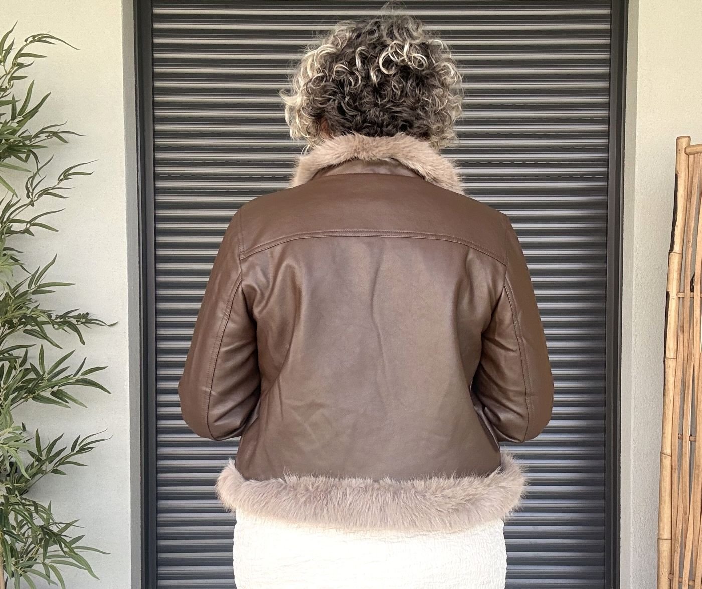 Chaqueta ideal piel marrón