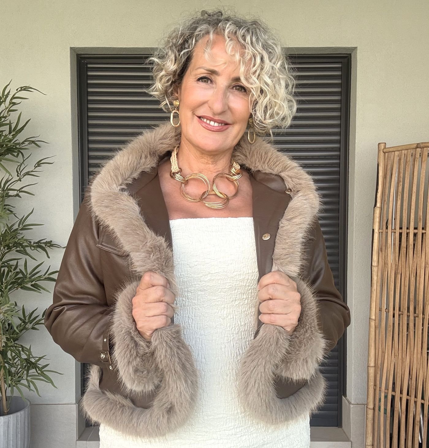 Chaqueta ideal piel marrón