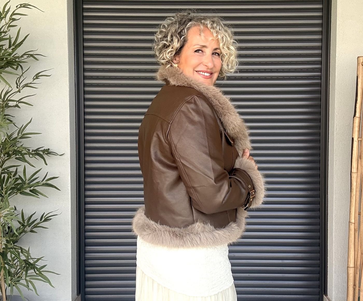 Chaqueta ideal piel marrón