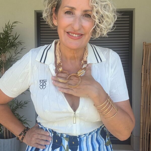 Colgante aros dorado