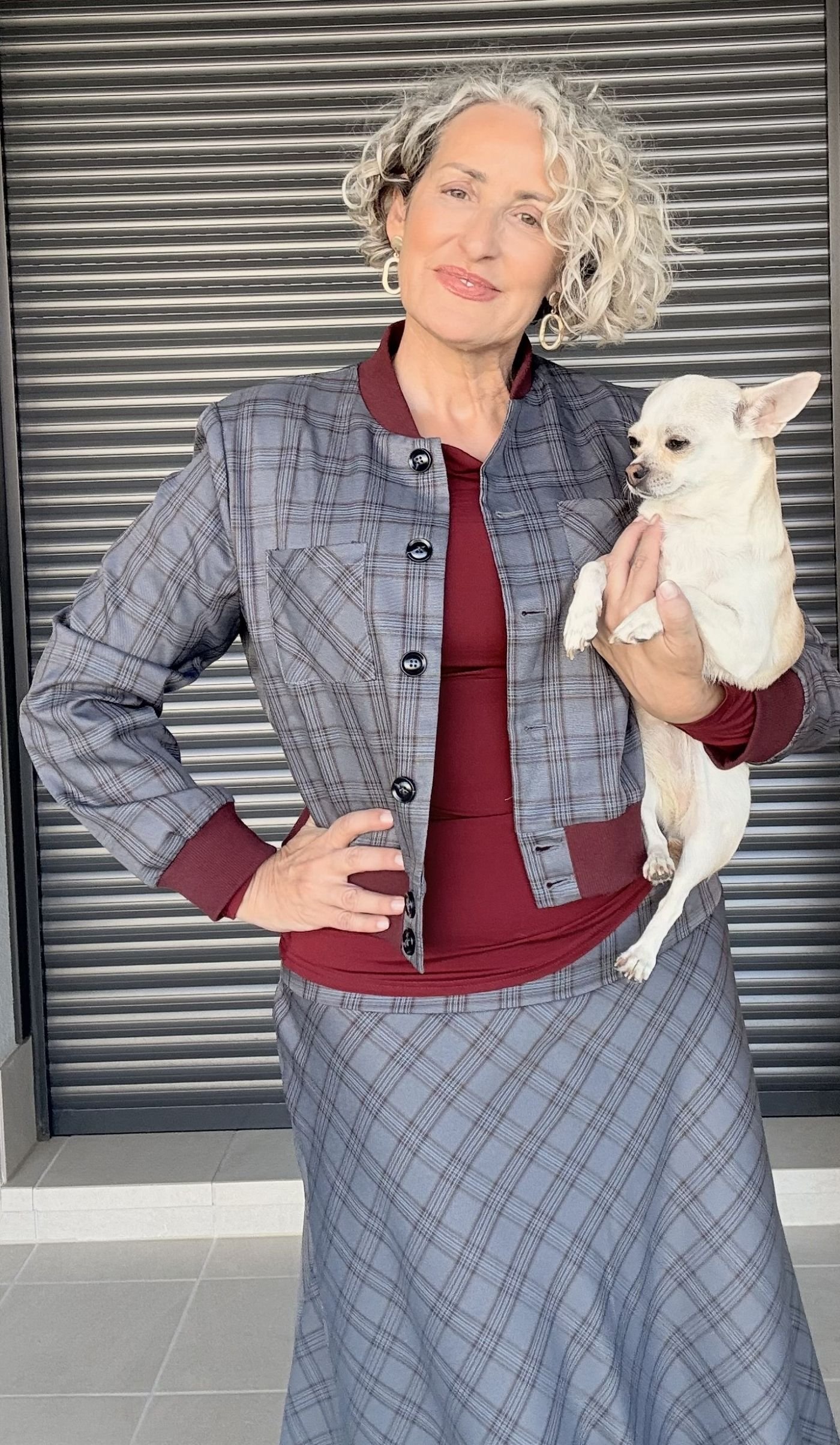 Conjunto Cuadros Gris Burdeos