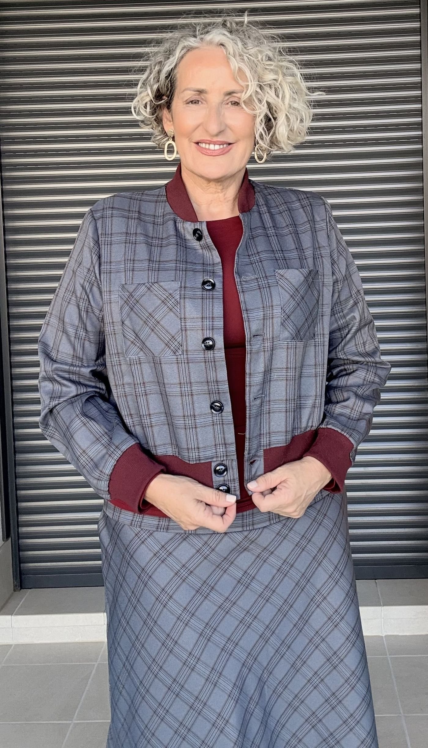 Conjunto Cuadros Gris Burdeos