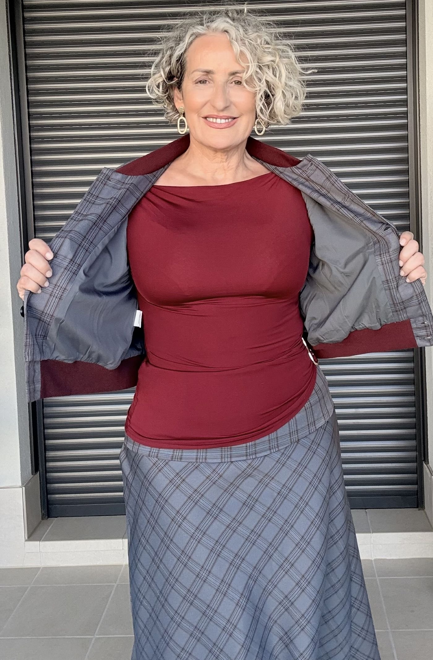 Conjunto Cuadros Gris Burdeos