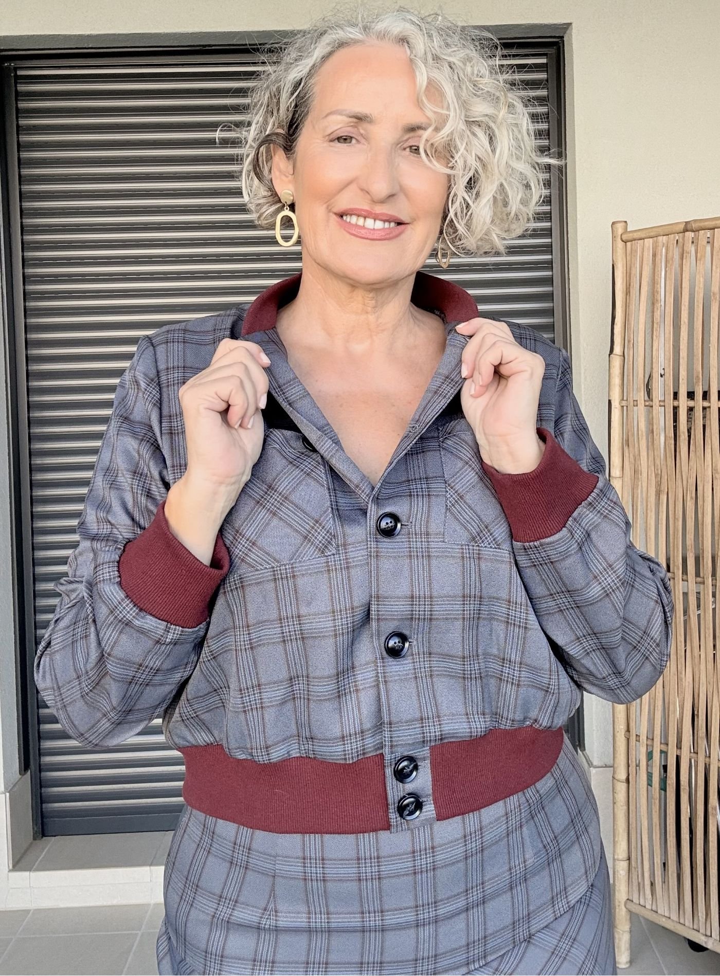 Conjunto Cuadros Gris Burdeos