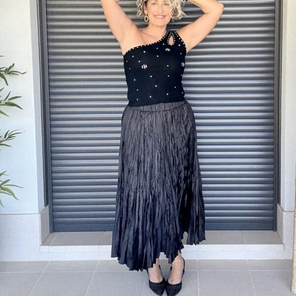 Falda efecto piel negra Falda efecto piel negra