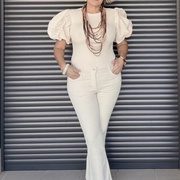 Jeans Cropeed beige Jeans Cropeed Beige