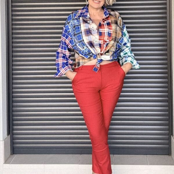 Pantalón chino slim rojo Pantalón chino slim rojo