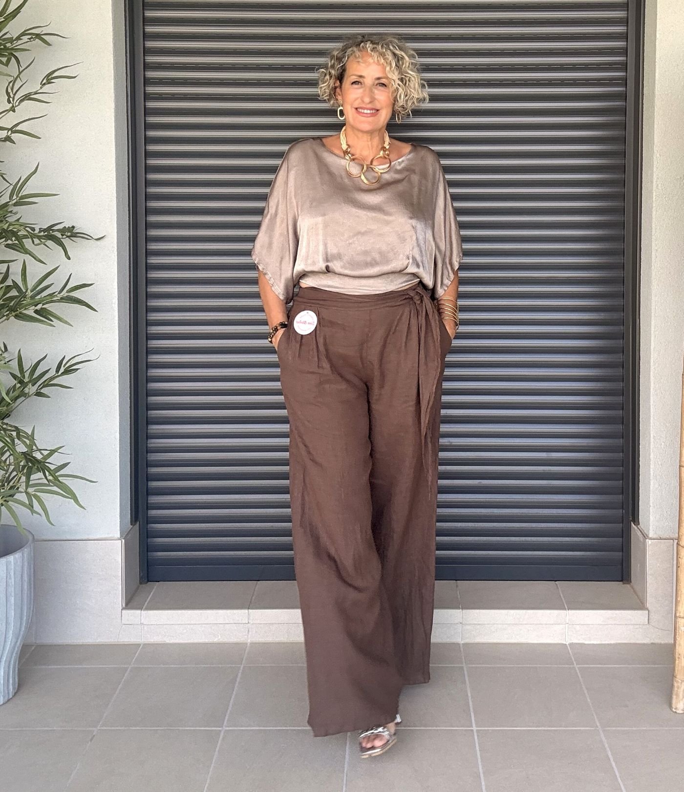 Pantalon Chocolate Aura+Top Martina