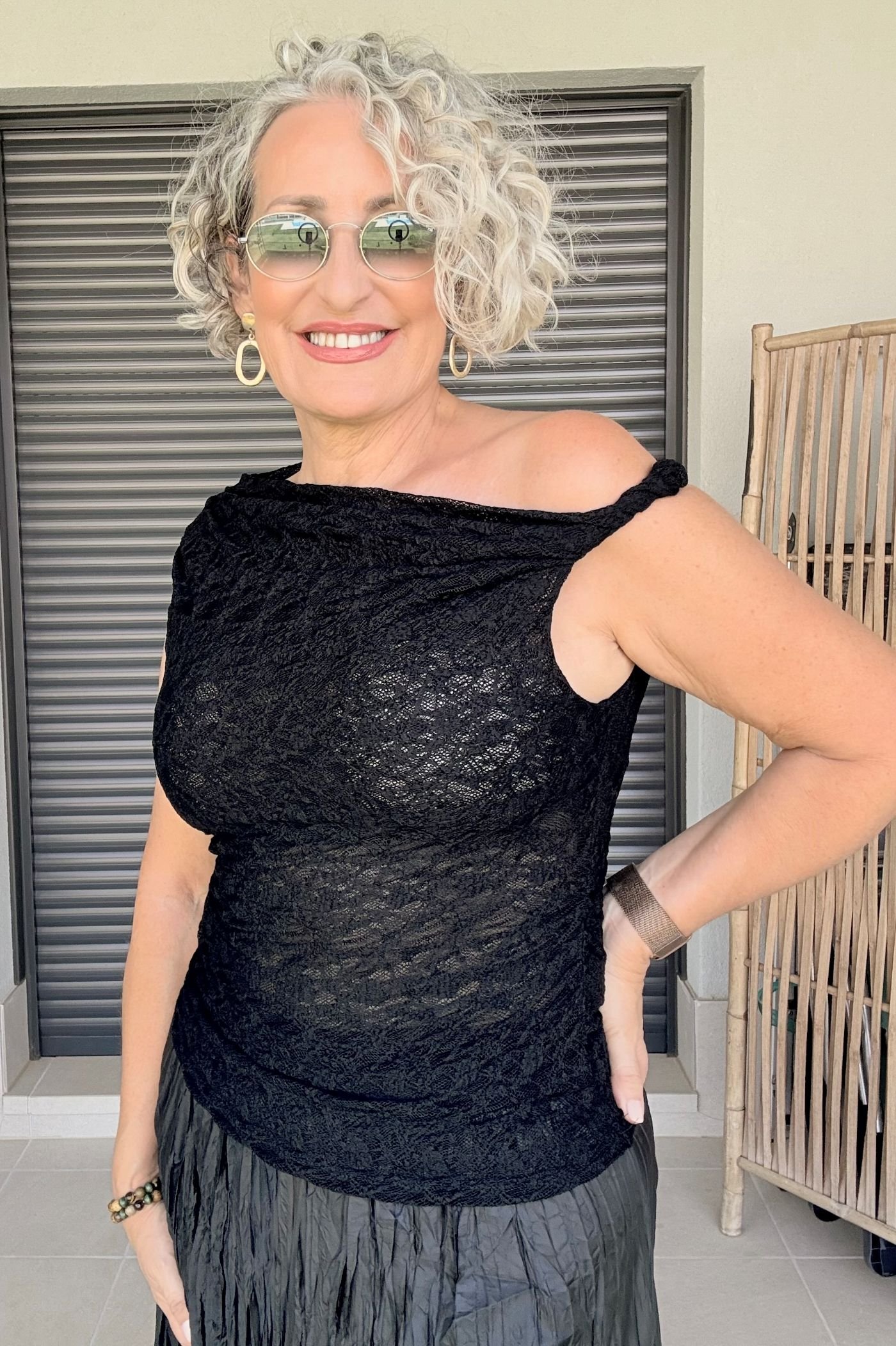 Top Negro Encaje