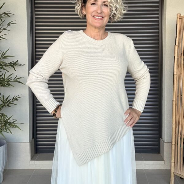 Vestido tul beige+jersey 3