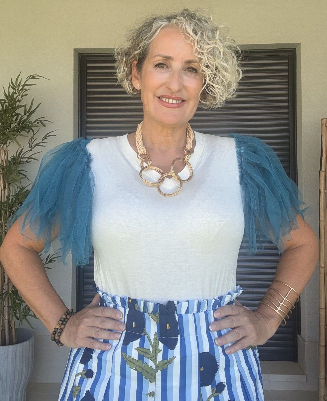 Colgante aros dorado