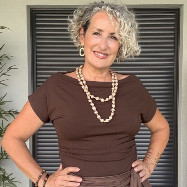 Colgante nudos beige