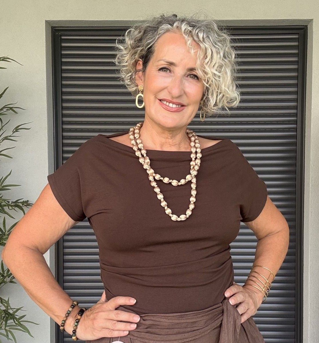 Colgante nudos beige