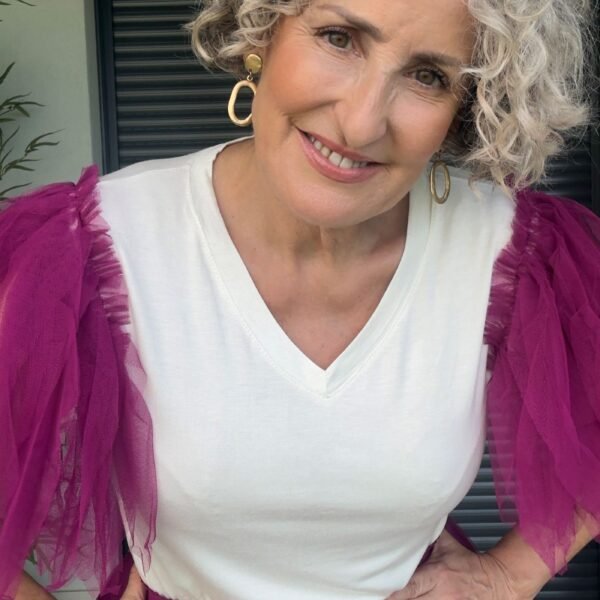 Camiseta Básica Tul Buganvilla Camiseta Básica Tul Buganvilla