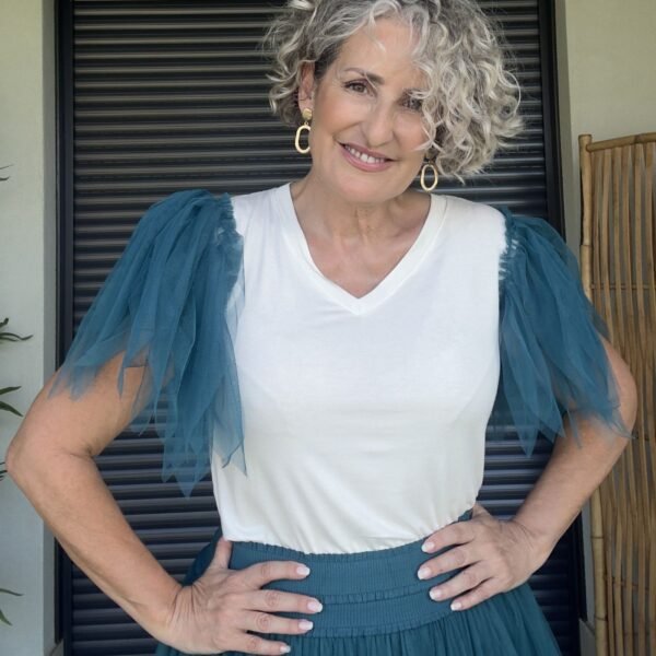 Camiseta Básica Tul Azul