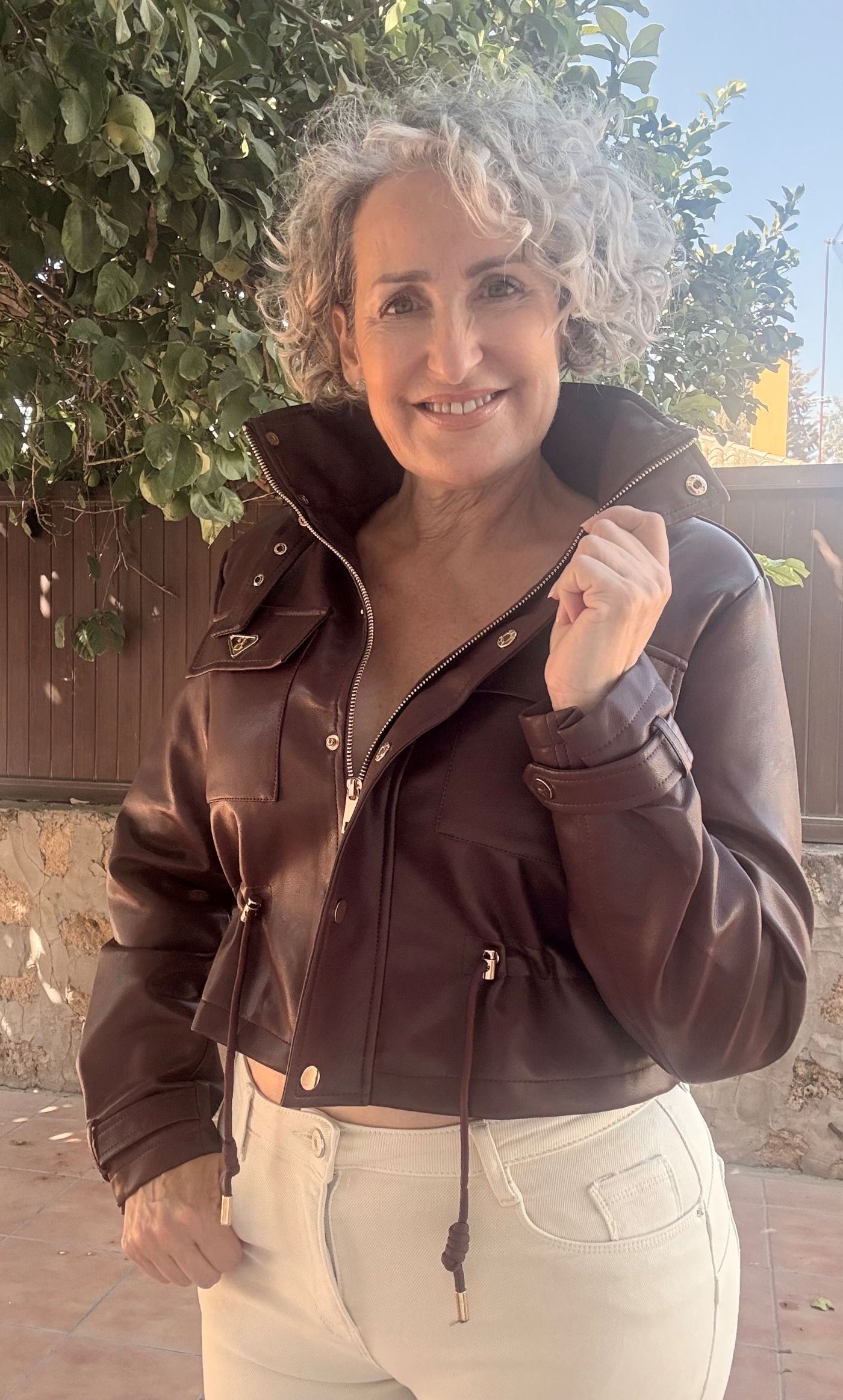 Chaqueta Polipiel Burgundy