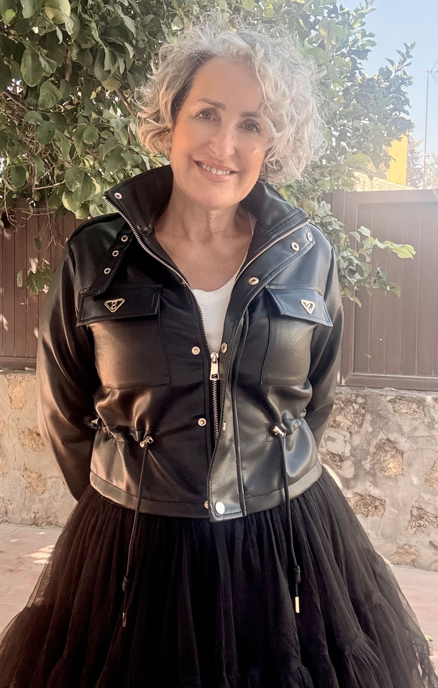 Chaqueta Polipiel Negra