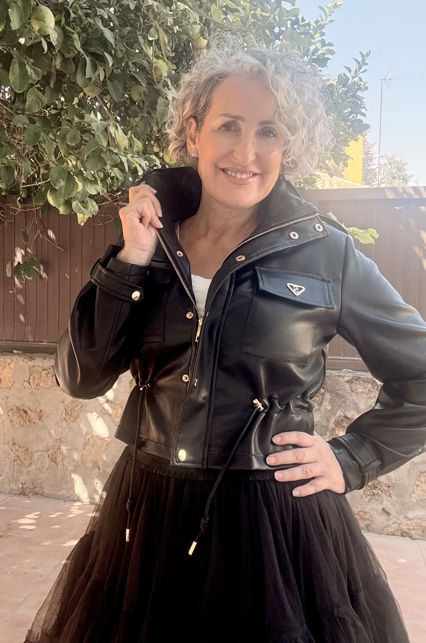 Chaqueta Polipiel Negra