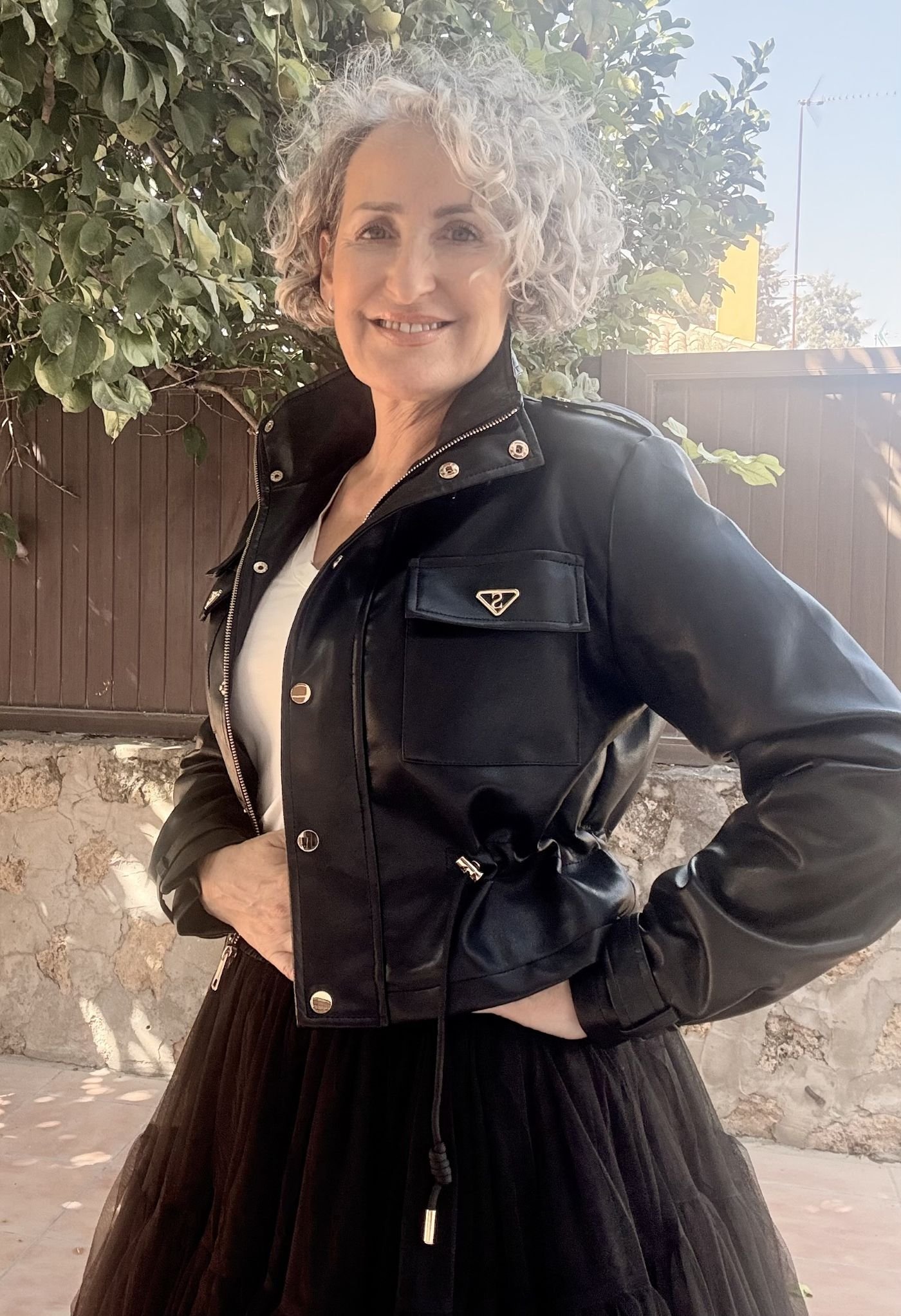 Chaqueta Polipiel Negra