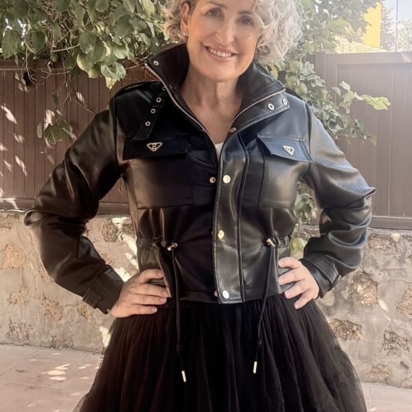 Chaqueta Polipiel Negra