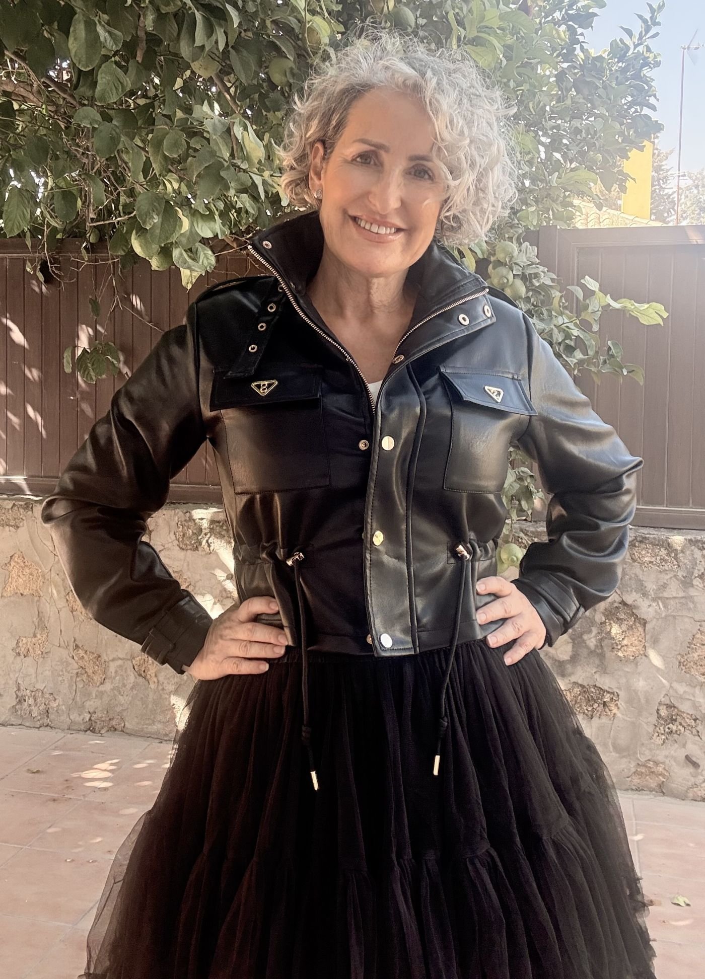 Chaqueta Polipiel Negra