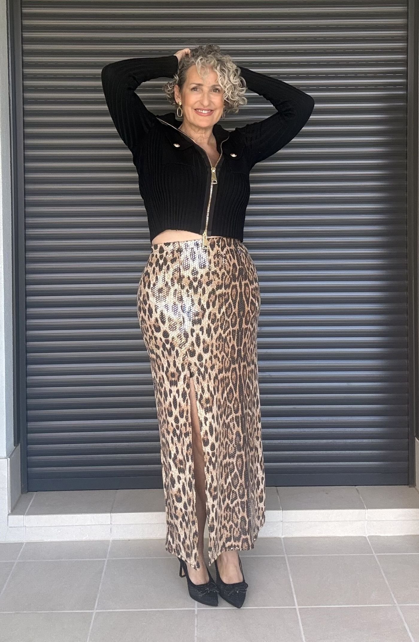Falda Lentejuelas Animal Print