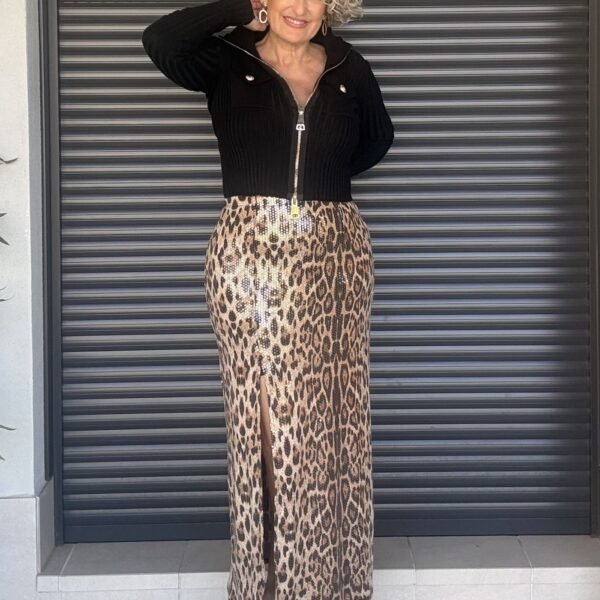 Falda Lentejuelas Animal Print