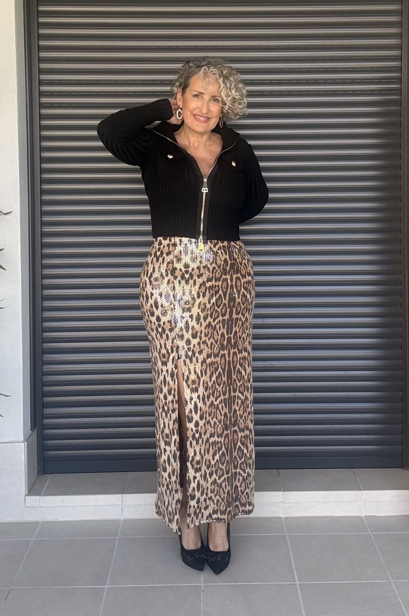 Falda Lentejuelas Animal Print